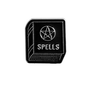 Black Spells Book Pin Brooch
